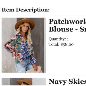 Vici Patchwork Shimmer blouse